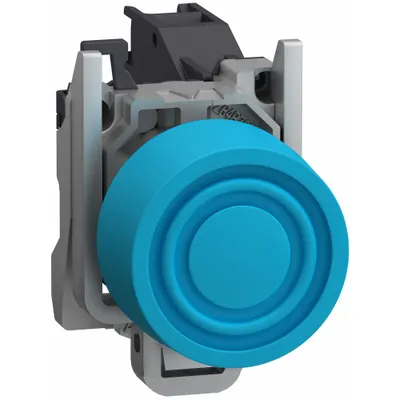 SCHNEIDER Flush Push Button Operator: 22 mm, Metallic, Flush Profile - Flush-Mount Push Buttons