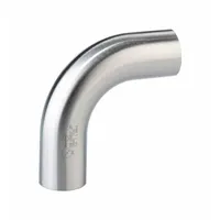 Sanitary Fitting Elbow: 92° Elbow, 1/2 in OD x 1/2 in OD Size, Weld, 316L Stainless Steel (MPN TE2S926L.5-PM)