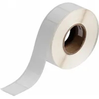 Pre-Cut Label Stock Roll: 1 in x 1 in, Acrylic, Permanent Adhesive, 1,400 Labels, J2000, Permanent (MPN J20-179-2595)