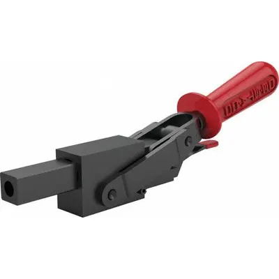 DE-STA-CO Straight Line Clamp: Solid Base Mounting, Locking Horizontal Handle, 1.96 in Arm Lg - Nonreflective Straight-Line Toggle Clamps