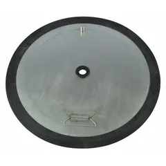 This follower plate is used in drum pump systems to guide the diaphragm or piston, ensuring consistent material flow and preventing cavitation. It is compatible with manufacturer model number 5NUE5. Typical applications include fluid handling, lubrication, and transfer equipment in industrial settings.