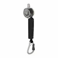 The MSA V-TEC Self Retracting Lifeline is a Class 1 personal fall arrest device designed for overhead-only use. It features a 10 ft HMPE lifeline, a 400 lb capacity, and an aluminum carabiner anchorage end connection. This SRL is RFID-equipped for asset tracking and is not sealed, with a non-dielectric anchorage end connection