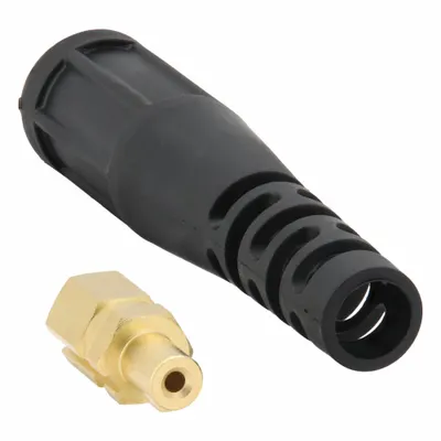MILLER ELECTRIC Dinse Connector with Gas Through for Air-Cooled Torches - Dinse Connectors with Gas Through for Air-Cooled Torches