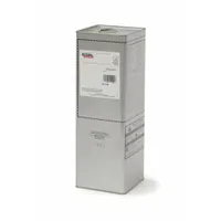 Low-alloy steel stick electrodes, type E8018-C3 H4R, for welding applications requiring tensile strength of 90 to 99 ksi and yield strength of 80 to 89 ksi as welded. Each electrode measures 5/32 in x 14 in, packaged in a 50 lb container. Suitable for structural steel fabrication, pressure vessel welding, and repair of low-alloy steel components