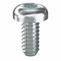 Machine Screw: #4-40 Thread Size, 1/4 in Lg, Steel, Zinc-Plated, Pan, Torx®/Star, 100 PK (MPN 480100)