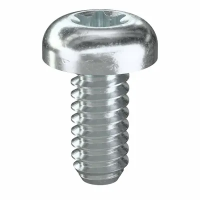 TAMPER-PRUF SCREW Machine Screw: #4-40 Thread Size, 1/4 in Lg, Steel, Zinc-Plated, Pan, Torx/Star - Pan Head Machine Screws
