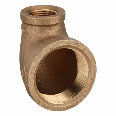 OEM APPROVED VENDOR 1 1/2 in x 3/4 in Brass Reducer Elbow, Class 125, 200 psi - Threaded Low-Pressure Pipe Fittings for Potable Water