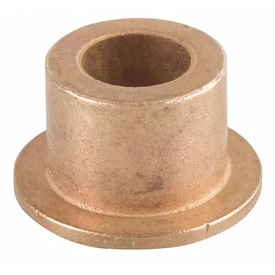 BUNTING BEARINGS Flanged Sleeve Bearing: Bronze, 7/16 in Bore, 9/16 in OD, 1/2 in Lg - Temperature-Resistant Metallic Flanged Sleeve Bearings