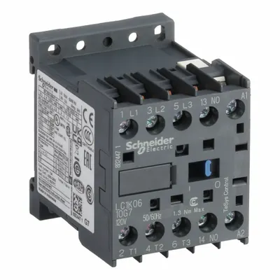 SCHNEIDER LC1K0610G7 Miniature Non-Reversing IEC Contactor - Miniature, Non-Reversing IEC Contactors