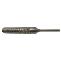 Pin Punch: 1/4 in Tip Dia, 1 1/4 in Taper Lg, 4 in Overall Lg, Round, Steel, Flat, SAE (MPN 21707)