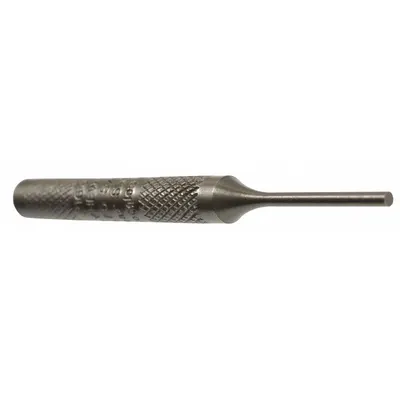 MAYHEW Pin Punch: 1/4 in Tip Dia, 1 1/4 in Taper Lg, 4 in Overall Lg, Round, Steel - Flat-Tip Pin Removing Punches