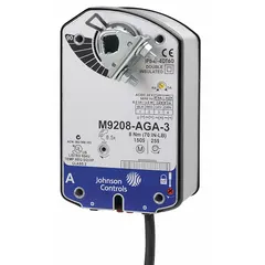 On/Off spring return actuator for 90° damper control, delivering 70 in-lb torque at 230V AC. Hardwired connection with self-centering clamping shaft and auxiliary switch. NEMA 2 / IP54 rated for indoor HVAC applications in building automation systems.