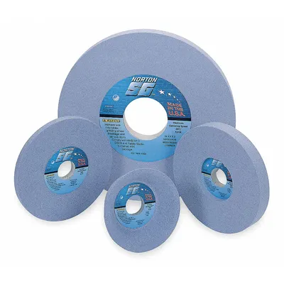 NORTON Cool-Cutting Grinding Wheel, Type 1, 8" x 1/2" x 1-1/4", 5SG60-KVS, 5 PK - Cool-Cutting Grinding Wheels for All Metals