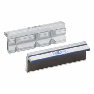 WILTON Magnetic Jaw Cap: Aluminum, For 4 in Vise Jaw Wd, 4 in Jaw Cap Wd - Magnetic Vise Jaw Caps