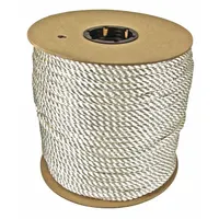 This shock-absorbing rope is a dynamic, twisted rope with a 1/2 in diameter and a working load limit of 1,500 lb. It is designed for general-purpose utility tasks such as towing, securing loads, and industrial rigging where dynamic load absorption is needed. Suitable for light to medium-duty applications in construction, maintenance, and material handling