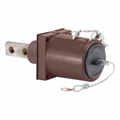 LEVITON Single Pole Receptacle: Brown, Straight 45° Clevis Pin Mating - Receptacles with Bus Bar Terminations