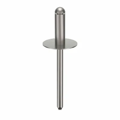 POP AVDEL Large Flange Blind Rivet, 0.183" dia, 1 40/47" L, 100 PK - Large Flange Blind Rivets