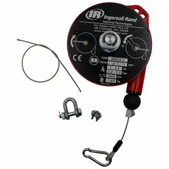 The INGERSOLL RAND BMDS-2 is a general purpose tool balancer with a fixed cable length of 6.5 ft and a maximum tool weight capacity of 5.5 lb. Constructed with an aluminum body, this non-locking model is used to suspend and counterbalance handheld tools, reducing operator fatigue and improving ergonomics in assembly, manufacturing, and maintenance workstations.