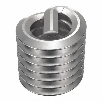 HELI-COIL Helical Insert: Tanged Tang Style, Free-Running, #8-32 Thread Size, Stainless Steel - Free-Running Tanged Helical Inserts