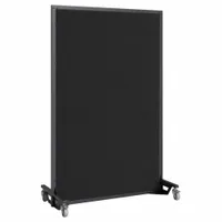 SCREENFLEX Room Divider: 1 Panels, Opaque, Black Panel, 78 in Overall Ht, 48 in Overall Wd, Fixed (MPN CBDR1-DX/WM)