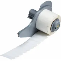Pre-Cut Label Stock Roll: 3/8 in x 1 in, 1 1/2 in x 3/8 in, Polyimide, Permanent Adhesive (MPN M7-16-797)