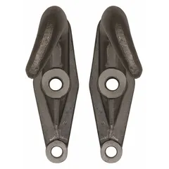 Steel tow hook sold as a pair (1 PR). Used for towing and recovery applications, providing a secure attachment point for pulling vehicles or equipment.