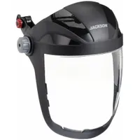 JACKSON SAFETY Face Shield: Anti-Fog, Reusable, Polyurethane, Clear, Polycarbonate Visor Material (MPN 14225)