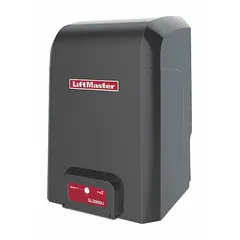 This slide-gate operator system from LIFTMASTER is designed for dual-slide gates, operating on 115V AC with battery backup. It moves gates at a speed of 1 foot per second and comes in a black finish. Typical applications include automated control of sliding gates at facility entrances, parking areas, and perimeter access points.