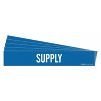 Pipe Marker: Supply, Blue, White, Fits 8 in and Larger Pipe O.D., 1 Pipe Markers, 5 PK (MPN 7281-1HV-PK)