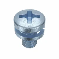 SEMS Screw: Split Lock, #6-32 Thread Size, 1/4 in Lg, Steel, Zinc-Plated, Pan, Phillips, 100 PK (MPN MPPLI0-600250-100P)
