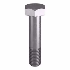 Structural bolt, Grade B8M stainless steel, plain finish, with 3/4"-10 thread size. Meets ASTM A193 material and ASME B18.2.1 dimensional standards. Supplied in small pack without nut. Used in heavy hex bolt applications for structural steel connections.