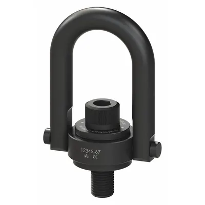 ADB HOIST RINGS M20-2.50 Black Oxide-Coated Steel Pivot & Rotate Hoist Ring - Pivot & Rotate Hoist Rings