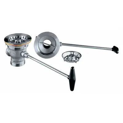 ENCORE DSS-8000 Stainless Steel Lever-Activated Sink Drain Assembly - Sink Drains with Lever-Activated Stopper