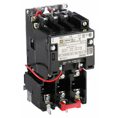 SQUARE D Magnetic Motor Starter: Non-Reversing, 3 Poles, NEMA Size 0, 18 A - Non-Reversing Starters with Thermal Overloads