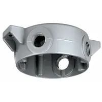 Gray aluminum ceiling mount for V Series fixtures, 5 1/2 inches long. Provides a secure mounting point for lighting or electrical enclosures in hazardous locations requiring explosion-proof or dust-ignition-proof installations