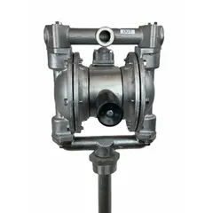 This air-operated diaphragm drum pump is designed for transferring fluids from drums in industrial settings. The aluminum suction tube provides compatibility with a range of liquids. Suitable for applications such as chemical processing and manufacturing plants.