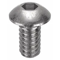 Socket Head Cap Screw: #10-24 Thread Size, 3/8 in Lg, Button, NL-19, Stainless Steel, 18-8, 100 PK (MPN FBBHSCAPS102438P100)