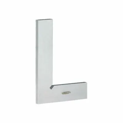 INSIZE Flat Edge Square: 90° Angle, 11.8 x 7.9 in Outside Dimensions - Machinist Precision Steel Squares