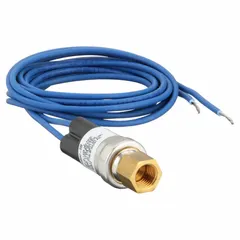 Auto reset SPST switch with open on fall action, rated for 120V AC and a pressure range of 300 psi to 400 psi. Used for fan cycling in HVAC and refrigeration systems to control condenser fans based on refrigerant pressure.