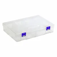 QUANTUM STORAGE SYSTEMS Compartment Storage Box: 11 3/4 in x 7 3/4 in x 2 1/4 in, Clear (MPN QB800)