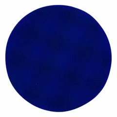 Blue foam pad with waffle texture and hook-and-loop backing. Designed for use with random orbital buffers on clear coat surfaces to achieve an extra fine finish. Suitable for vehicle finishing and surface refinement.