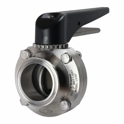 DIXON Butterfly Valve: 1 in Pipe Size, Clamp, 140 psi Max. Pressure (CWP), 304 Stainless Steel - 3-A Certified Stainless Steel Butterfly Valves