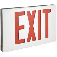 Exit Sign: LED, Black, Red, 1 or 2 Faces, Ceiling, Not Battery Powered, New York City Approved (MPN LENY 3 R)