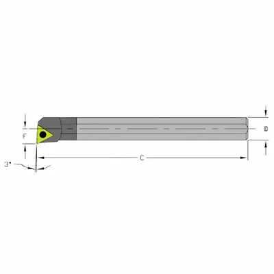 ULTRA-DEX USA C05K STUCR1.2 Indexable Boring Bar - Indexable Boring Bars