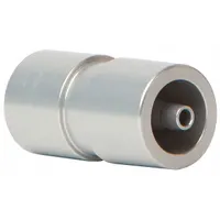 Aluminum 3-in-1 tubing adapter compatible with small bore connections. Supports cannula, large bore, and small bore tubing configurations. Suitable for use in industrial fluid or gas systems requiring lightweight, corrosion-resistant fittings