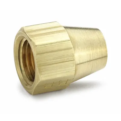 PARKER Flared Fitting Nut: 1/2 in OD Fitting Size, Flared - Standard Brass 45-Degree Flare Tube Fittings