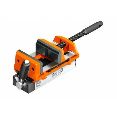 FEIN Magnetic Mount Vice: Covered, High Vis, 4 in Jaw Face Wd, 4 in Max Jaw Opening - Magnetic-Mount Vises