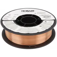 Copper-based silicon-bronze MIG welding wire (ERCuSi-A) on a plastic spool. Provides a tensile strength of 50 ksi as welded. Suitable for MIG welding of copper and copper alloys in applications such as automotive repair, marine fabrication, and artistic metalwork