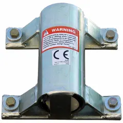 This wall-mounted davit system base is designed for use with lower mast extensions and davit arms in confined space entry applications. The bolt-on mounting provides a secure anchoring point for fall-protection systems. Silver finish, 10 in length.