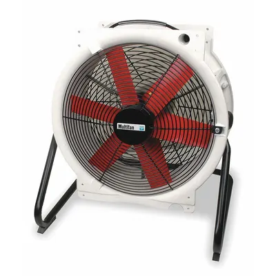 MULTIFAN Cooling Fan: 16 in Blade Dia, 120V AC, Mobile, 1/4 hp, Direct Drive - Corrosion-Resistant Industrial Floor Fans